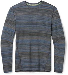 Smartwool Men's Merino 250 Base Layer Pattern Zip Active Pull Over Long Sleeve Shirt