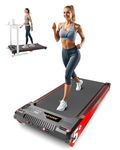 Walking Pad Treadmill, Anylife Incline Walking Pad Under Desk Treadmill 330lb Capacity, 2.5HP Portable Treadmills for Home, Compact Treadmill Small Running Pad with LED Display,Black Red