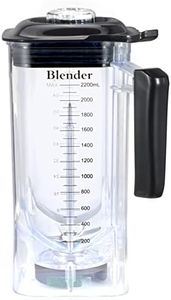 CRANDDI Spare Cup for K90, 80oz Blender Container, 2200ml Pitcher Jar with Long Blade Assembly, Quiet Blender Replacement Spare Part, Clear (80oz/K90 Cup)