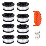 Weed Eater Spool String Trimmer Line Replacement for Black&Decker AF-100-3ZP, 30ft String Trimmer Spool, AF-100 Spool, Weed Eater Spool(8 Spools+1 Spool Cap+1 Spring)