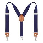 Kajeer Suspenders for Kids Boys Girls - Adjustable Elastic Y-Back Strong Clips Braces (27.6-29.5 Inch (3 Years - 8 Years), Navy blue)