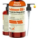 Deley Naturals Wild Alaskan Salmon Oil for Dogs & Cats - New & Improved Salmon Oil Plus Formula - Fish Oil for Dogs with DHA & EPA Fatty Acids - Omega 3 for Dogs Immunity, Healthy Skin & Coat - 473ml