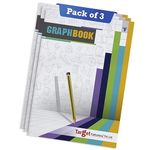 TARGET PUBLICATIONS Graph Book for School | Graph Books A4 Size | 32 Pages | Graph Sheets with 1 cm Square for Maths | Pack of 3