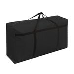 WITERY Extra Large Storage Bags - Heavy Duty 180L Black Oversized Waterproof Duffel Bag Box with Strong Handles, Zipperd Foldable Packing Bags Totes for Travel, Moving, Camping, College Dorm