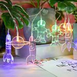 XINGHE Space Children's Fairy String Lights, Battery Operated LED Fairy Lights for Children's Room, 1.5M Lights Wire with 10 LEDs