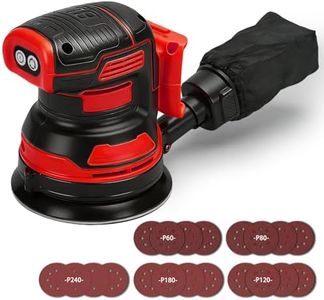 FormiPow Cordless Random Orbital Sander for Milwaukee M18 Battery, 5" Brushless Orbital Sander with 8000 RPM, Dust Collection, 6 Variable Speeds, Palm Sander for DIY Woodworking Sanding【No Battery】