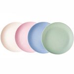 Irida Naturals Set of 4 Unbreakable Wheat Straw Dinner Plates 10 Inch- (Multicolour) Reusable, Lightweight & Eco-Friendly, Microwave, Freezer & Dishwasher Safe, Cut Resistant & Lead-Free