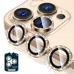 Tensea for iPhone 16 Pro/iPhone 16 Pro Max Camera Lens Protector, 9H Tempered Glass Camera Cover Screen Protector, Metal Individual Ring for iPhone 16 Pro Max/iPhone 16Pro 2024