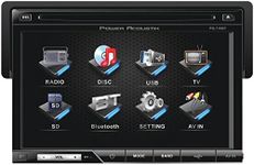 Power Acoustik PD-710B Single-DIN Multimedia Source with Detachable 7-Inch Oversize LCD Touchscreen including Bluetooth 2.0