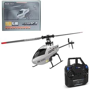 Aetheria C129V2 Remote Control Helicopter, 2.4G 4CH Single-Rotor RC Stunt Helicopter Model Toy with USB Charger Gift for Adults Kids (RTF/Silver)