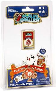 Worlds Smallest Super Impulse - Juego de cartas en miniatura con 54 cartas en miniatura para póquer, blackjack, trucos de cartas a partir de 6 años
