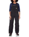 Carhartt mens Super Dux Relaxed Fit Insulated Bib Overall, Black, Medium