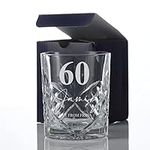 ukgiftstoreonline Engraved Personalised 60th Birthday Crystal Cut Whiskey Glass