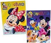 Disney Junior Minnie and Mickey Mouse Colortivity Activity Book Set for Kids Toddlers - Set of 2 Coloring Books 'Time for Fun' and 'The Best of Friends'