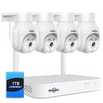 【10Channels+1TB HDD】Hiseeu 5MP HD Wireless security Camera System,CCTV Camera System with 5MP Mini NVR,4X5MP WiFi IP Camera With Color Night Vision,2-Way Audio,Motion Tracking,Remote View and IP66