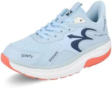 Gravity Defyer g-defy Energiya Cross Training Shoes for Women | Comfortable Orthopedic Shoes for Standing All Day | Patented VersoShock Technology | Wide Toe Box Blue,Orange