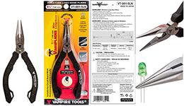 VAMPLIERS 5.5" Mini Long Nose Pliers with Serrated Jaws, Wire Cutter & ESD Safe Grip. Made in Japan. For Precision Work on PCB/SMD Electronics & PC Components/Electronic Repairs.
