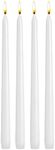 4 Pack White Taper Candles, 10 Inch