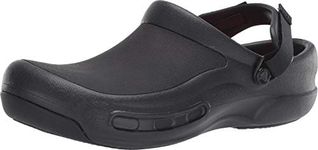 Crocs Unisex-Adult Bistro Pro LiteRide Clog | Slip Resistant Work Shoes, Black, 9 Men/11 Women