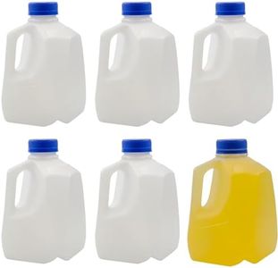 Cornucopia 32oz Plastic Jugs (6-Pack); 1-Quart / 32-Ounce Bottles with Caps for Juice, Water, Sports and Protein Drinks and Milk, BPA-Free