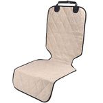 VIVAGLORY Nonslip Front Seat Cover, No-Skirt Design, 4 Layers Quilted & Durable 600 Denier Oxford Dog Seat Covers for Most Cars, SUVs & MPVs, Heather Khaki