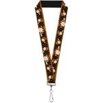 Buckle Down Unisex-Adult's Lanyard-1.0"-Multi Smoking Monkey Argyle Brown Key Chain, One Size