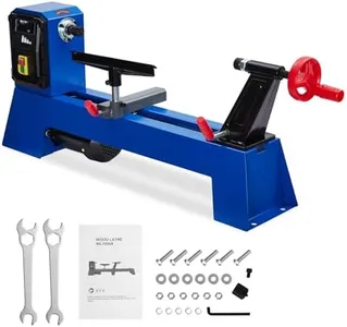 Wood Lathe, 14" x 20" Benchtop Wood Lathe Machine 0.5 HP Infinitely Variable Speed 1040-2980 RPM, Wood Turning Lathe Machine with Wrench & 2 Chisels for Woodworking, Woodturning