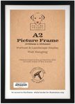 A2 Black Picture Frame, A2 Picture Frame, A2 Poster Frames, A2 Frame Black, A2 Frame - 59.4 x 42cm - Wall Hanging