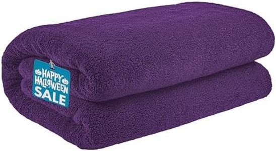 Cotton Paradise Oversized Bath Sheet, 100% Cotton 40x80 Clearance Bath Towel Sheet, Jumbo Large Bath Towel for Bathroom, Purple Bath Sheet