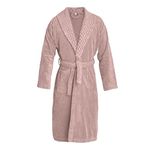 Cottoneclat 100% Organic Turkish Cotton Unisex Dressing Gown, Premium Zero Twist Yarn, Soft and Absorbent Bathrobe, UltimateTouch Sensual, Rose, Size S-M