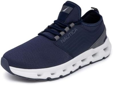 Nautica Men's Running Sneakers Sport Lace-Up Athletic Shoes for Gym Tennis – Cushioned, Breathable, Lightweight & Comfortable-Cerce-Navy Charcoal, Size 9.5