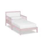 Dream On Me Brookside Toddler Bed, Blush Pink/White