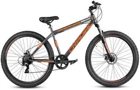 Cradiac Squad 7 Speed High Performance Steel Mountain Cycles for Men with Front Suspension & Dual Disc Brake 7 Geared MTB Bike 29 T | Ideal for 15+ Years, Unisex, Frame Size : 18.5 inch