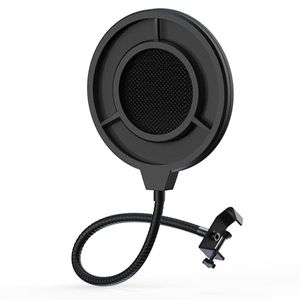 IXTECH Pop Filter For Microphone, Mic Pop Filter Mesh Isolation Shield Compatible With Blue Yeti And Any Other Mic, Dual Layered microphone pop filter shield with Flexible 360° Gooseneck Clip