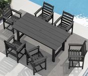 SERWALL 7-Piece Patio Dining Table 