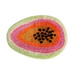 ZSCYD-yingda1992 Passion Fruit Shaped Rug Fruits Bath Mat Area Rug Non-Slip Bathroom Door Mat for Bedroom Bathroom Kitchen Cartoon Area Rug for Bathroom Soft Bathmat Home Decor (18.5x25.6in)