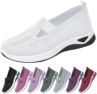 Chaussure Orthopédique Femme Mode Respirantes Slip on pour Sneakers Ete en Maille Confort Chic Enfiler Legere Running Tennis Gym Jogging Basquette Fitness Travail Course Outdoor