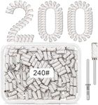 240 Grit Small Sanding Bands Nail Drill Bit, 200 Pcs 3.1 MM Mini Sanding Bands for Nail, Extreme Fine Grit Small Nail Sanding Bands for Natural Nail Smooth Polish Cuticle, Manicure Nail Salon Use