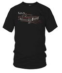 Wicked Metal 1966 Nova Stylized Shirt - Muscle Car T-Shirt - Nova - Black Shirt, Black, Medium