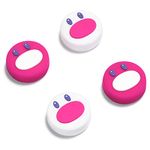 Switch Thumb Grip Covers Compatible with Switch/OLED/Lite Controller Accessories, PALPOW Cute Silicone Analog Joystick Caps, 4PCS - Pink & White