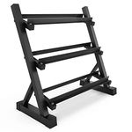 Synergee 3-Tier Dumbbell Rack Multilevel Weight Storage Organizer for Home Gym - Small