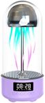 OBIOCKIDAY Jellyfish Lamp Portable Bluetooth Speaker Wireless, Mechanical Motion LED Jellyfish Alarm Clock Sound Speaker Night Mood Light, Table Lamp Bedside Lamp Decor