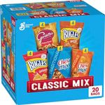 Classic Mix Snack Variety Pack, Bugles Original & Nacho Cheese, Gardetto’s Original Recipe, Chex Mix Traditional & Cheddar, 28 oz (20 Bags)