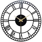 Arabs Modern Metal Wall Clock For Living Room, Bedroom, Office, Kitchen, Stylish Analog Wall Clock For Home And Hall, Designer Big Wall Watch For Home Decor(50 Cm, Matte Black)