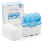 Leeshine Ice Roller For Face And Eyes - 2 Roller Facial Skin Care Tools Cold Face Ice Roller Massager To Relief Puffiness, Migraine Pain, Wrinkle. Women S Gift (2-In-1 Blue)