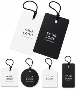 50 pcs Custom Clothing Tags with Logo,Personalized Hang Tags