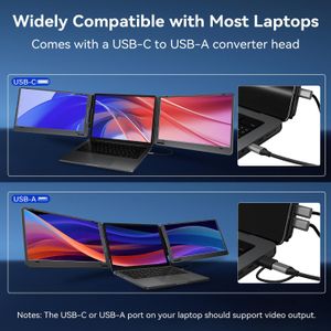 KPKUE 14" Dual Laptop Monitor – Portable Extended Display