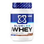 USN Blue Lab Whey Protein Powder, Chocolate Flavour - 908g, Premium Whey Isolate Protein Dietary Supplement, Post Workout Lean Muscle Growth BCAA Amino Acids Powder, Quality Protein Shake Drink Mix