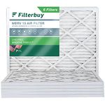 Filterbuy 16x20x1 Air Filter MERV 13 Optimal Defense (6-Pack), Pleated HVAC AC Furnace Air Filters Replacement (Actual Size: 15.50 x 19.50 x 0.75 Inches)