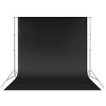 Neewer® 10 x 12FT / 3 x 3.6M PRO Photo Studio 100% Pure Muslin Collapsible Backdrop Background for Photography,Video and Televison (Background ONLY) - BLACK